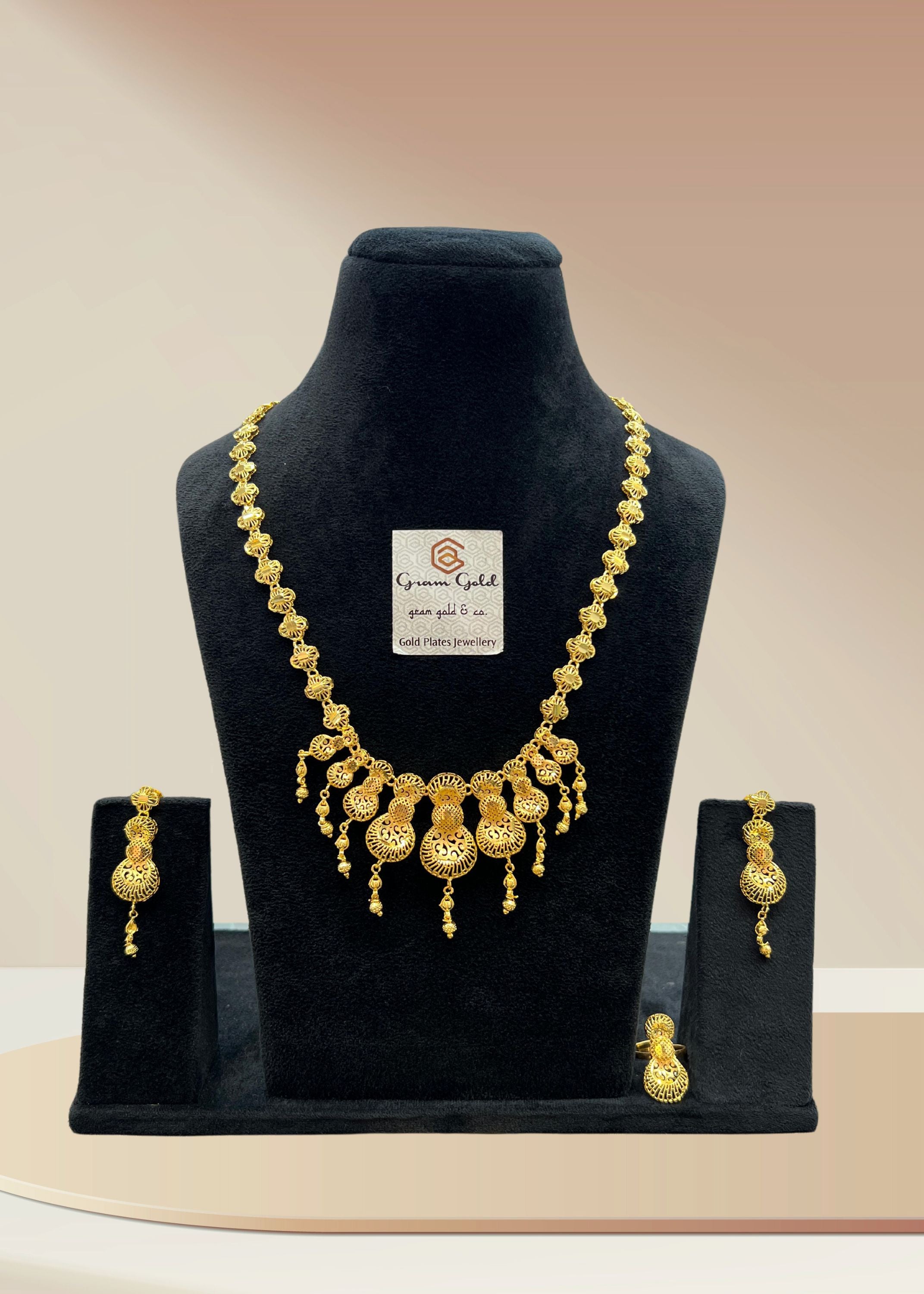 Dubai Gold Plated Short Necklace Set