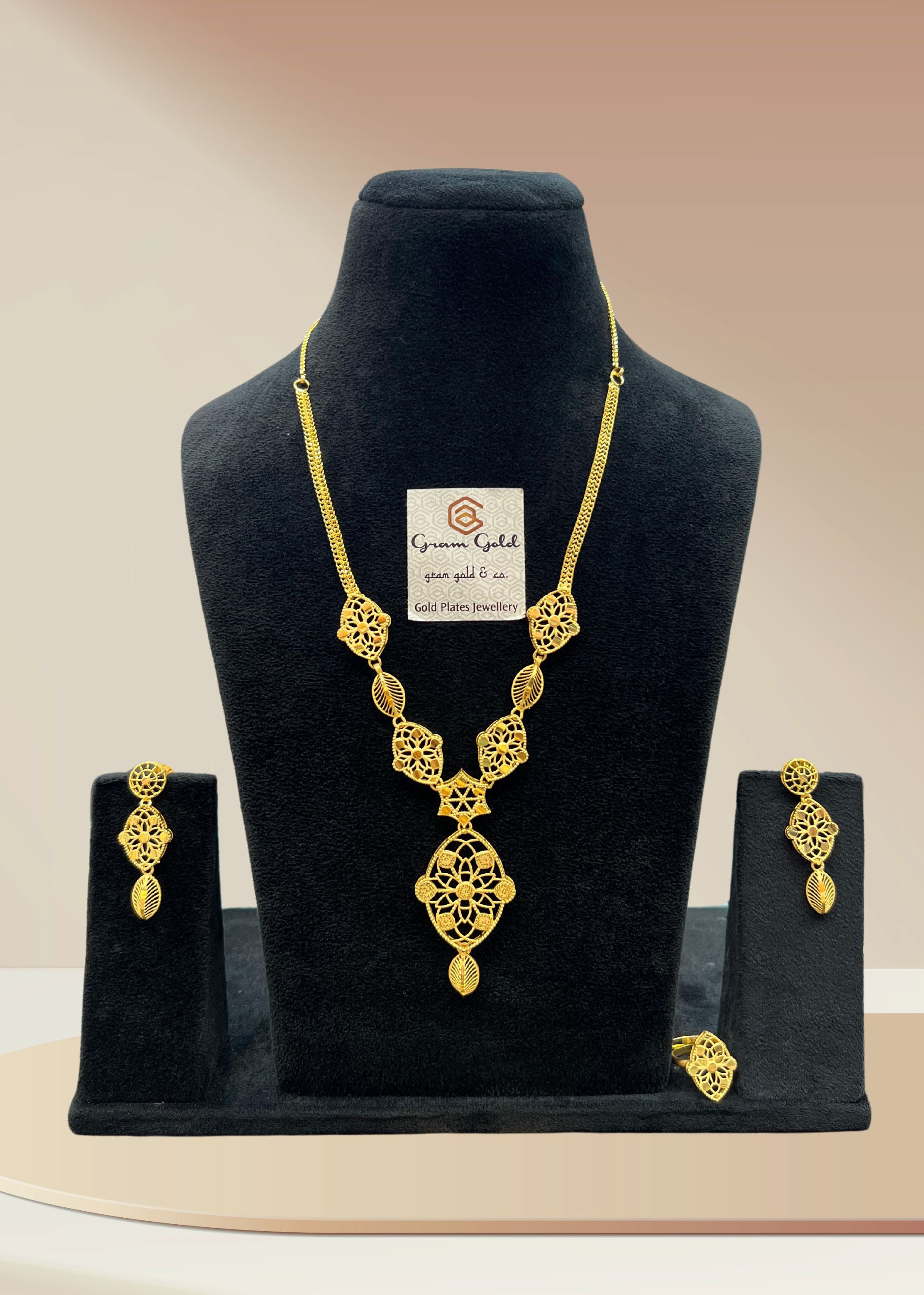 Dubai Gold Plated Short Necklace Set