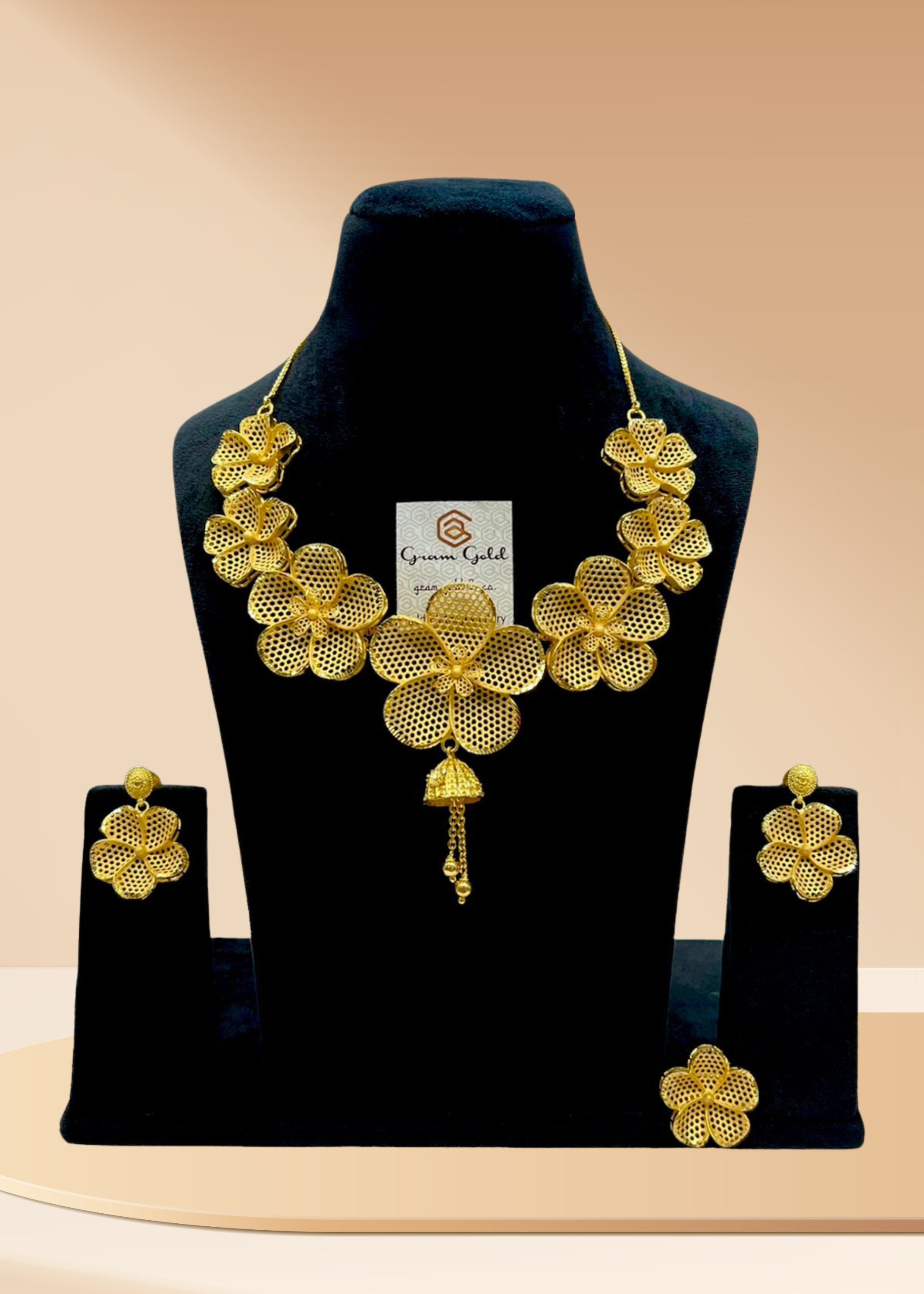 Dubai Gold Plated Big Necklace Set