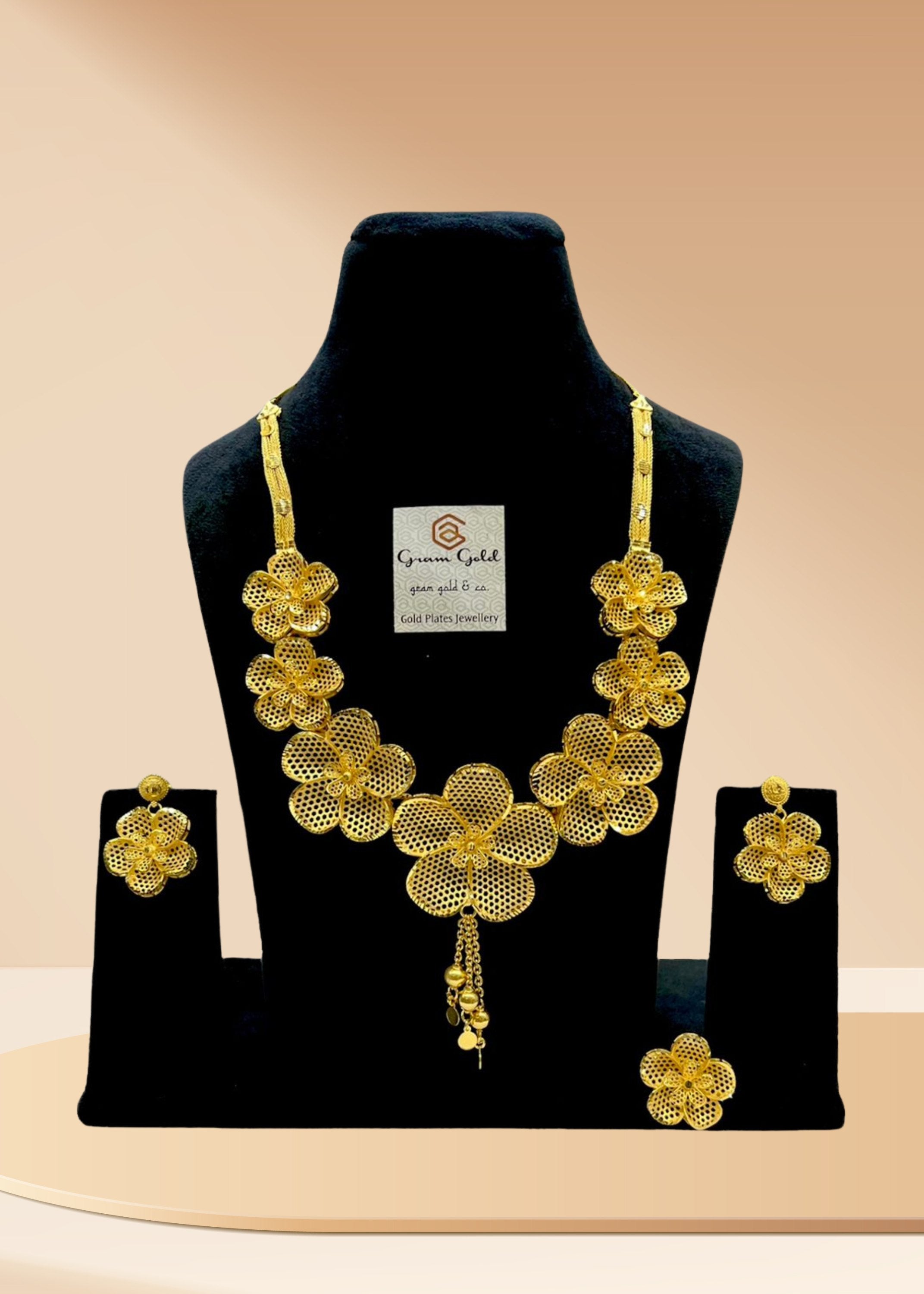 Dubai Gold Plated Big Necklace Set