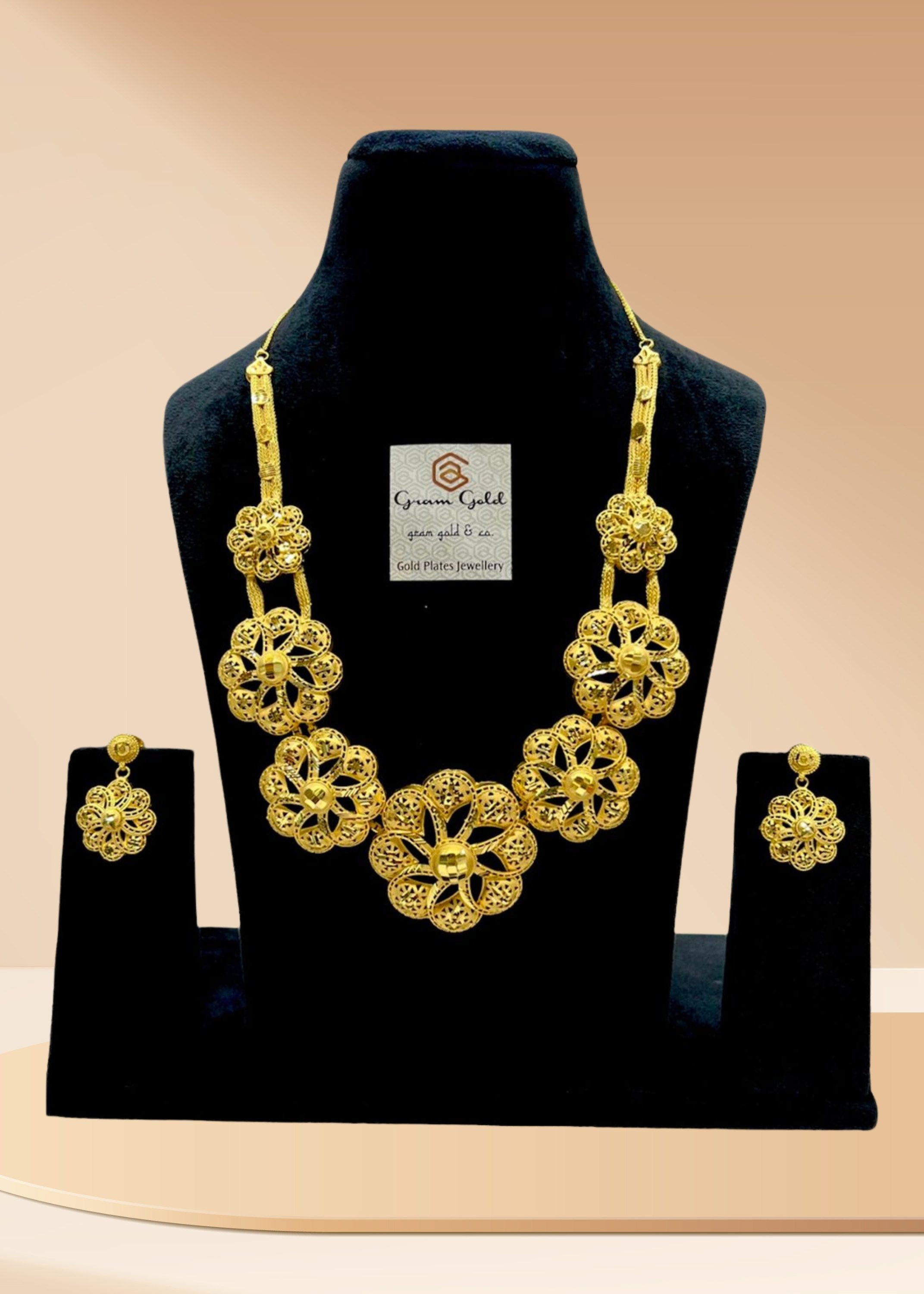 Dubai Gold Plated Big Necklace Set