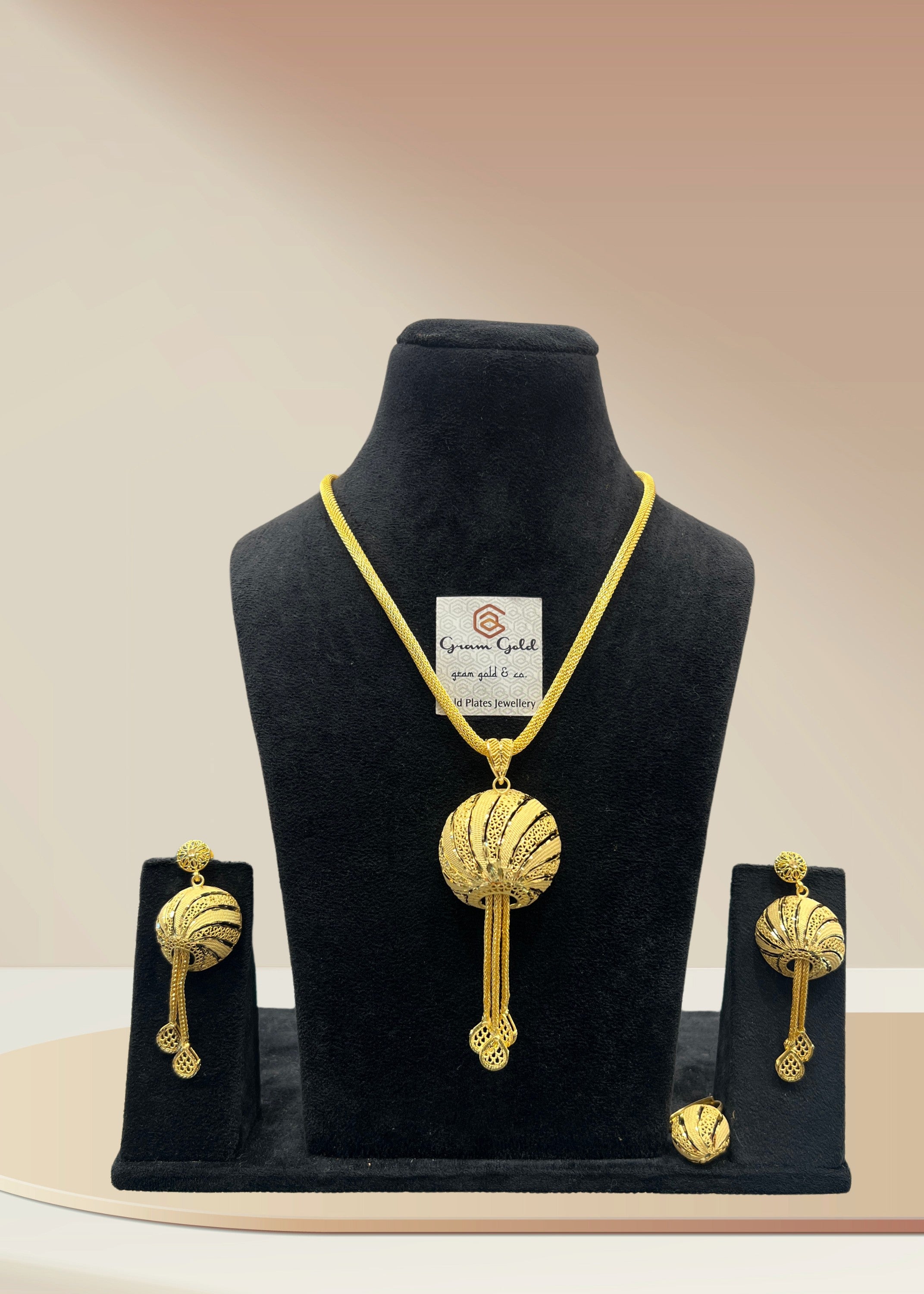 Dubai Gold Plated Pendant Set