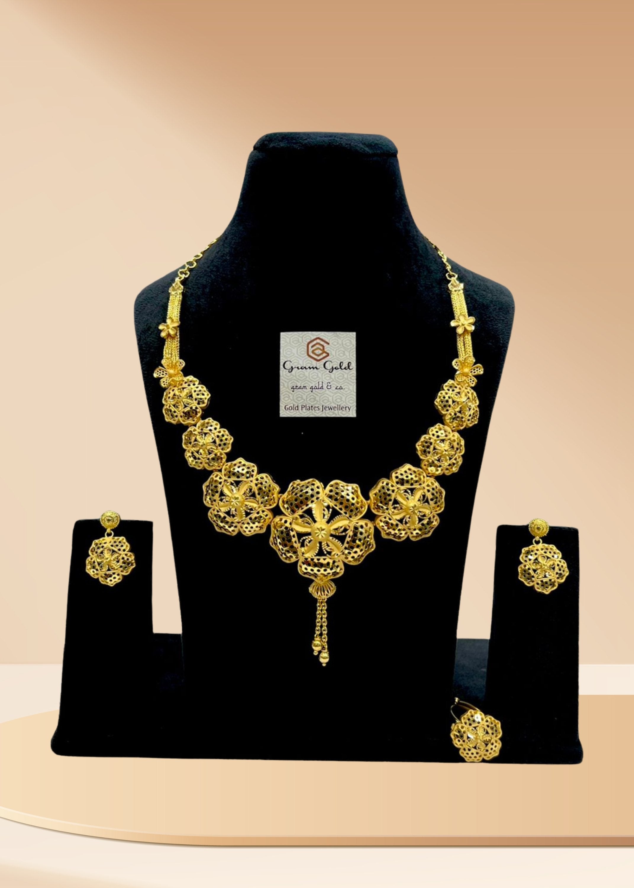 Dubai Gold Plated Big Necklace Set