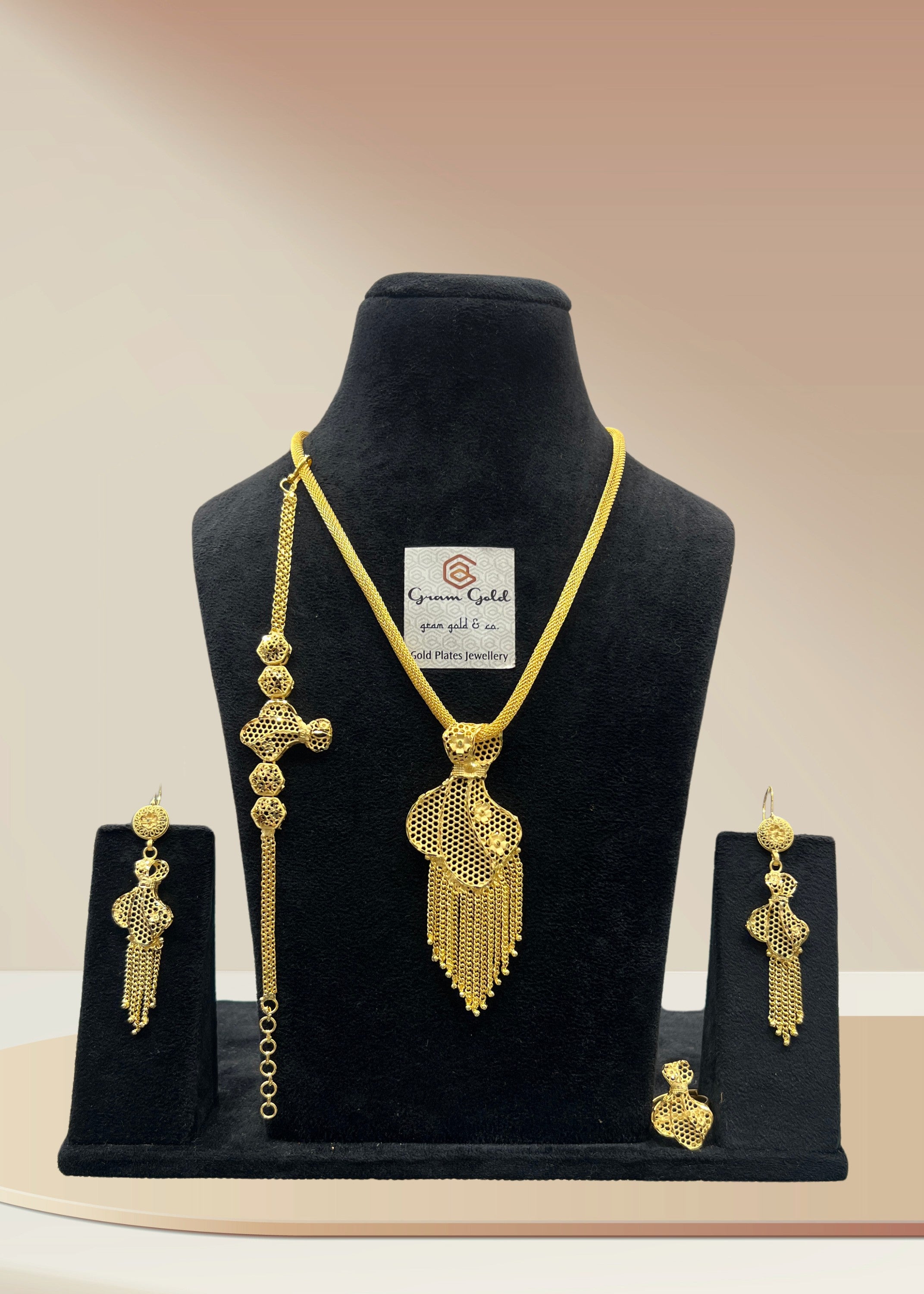 Dubai Gold Plated Pendant Set