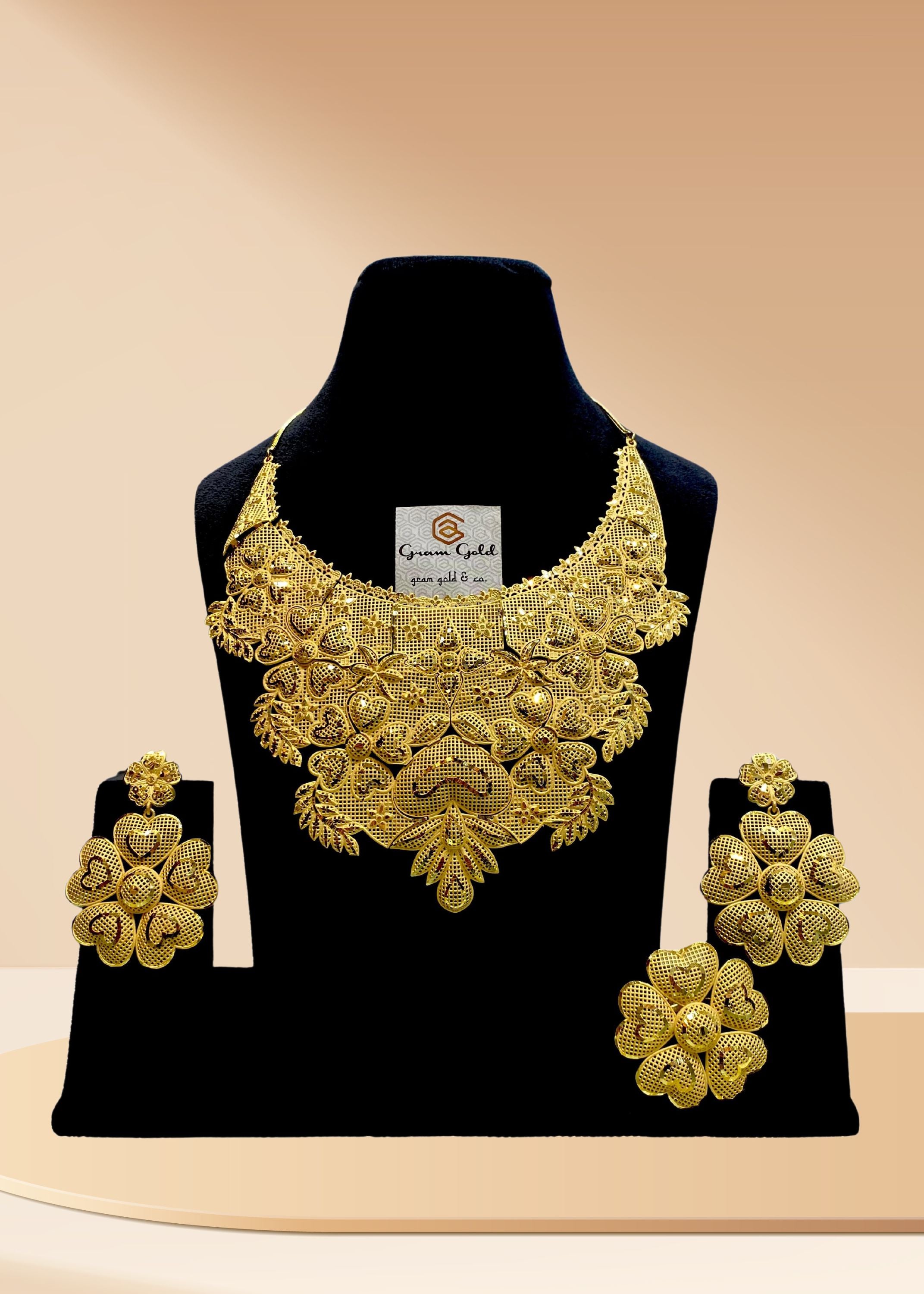 Dubai Gold Plated Big Necklace Set