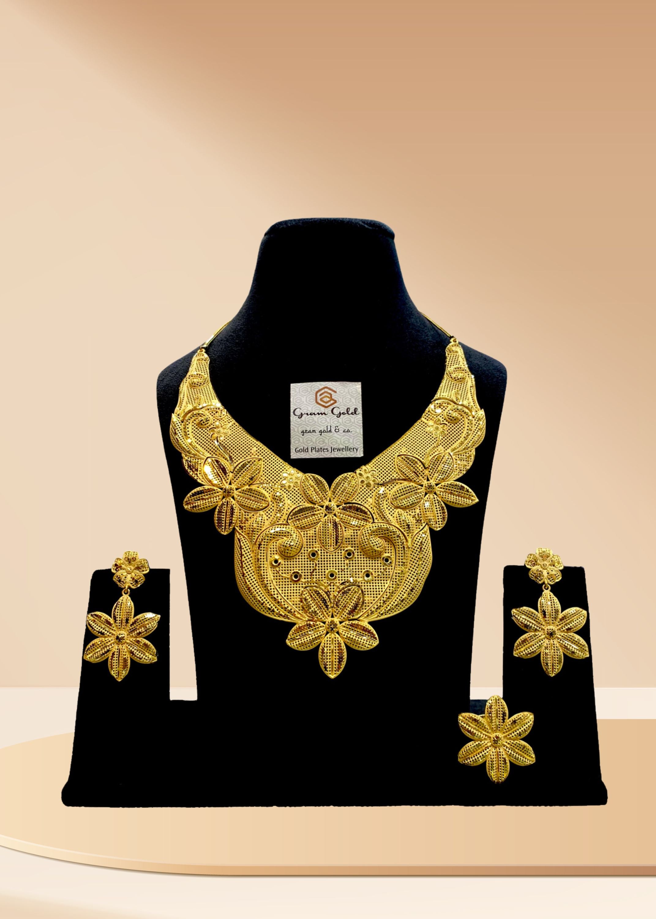 Dubai Gold Plated Big Necklace Set