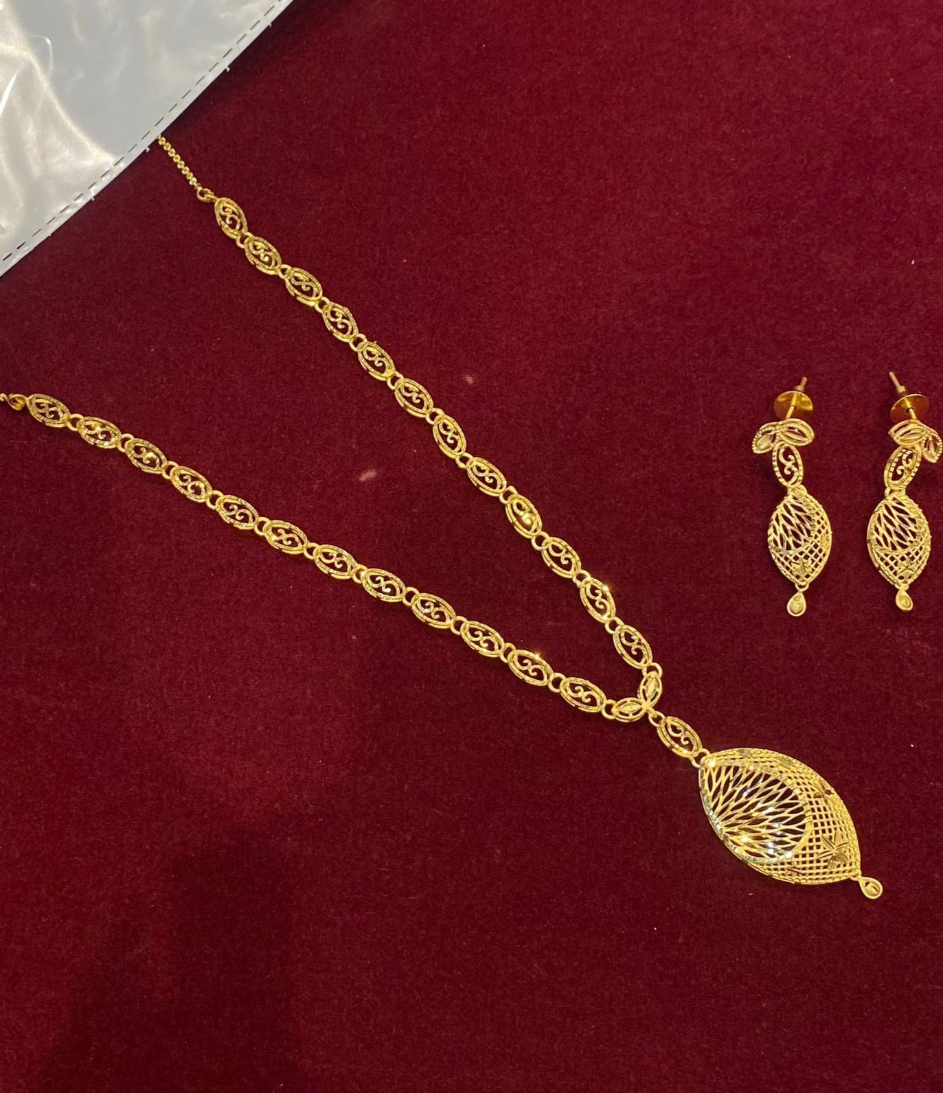 Dubai Gold Plated Short Necklace Set