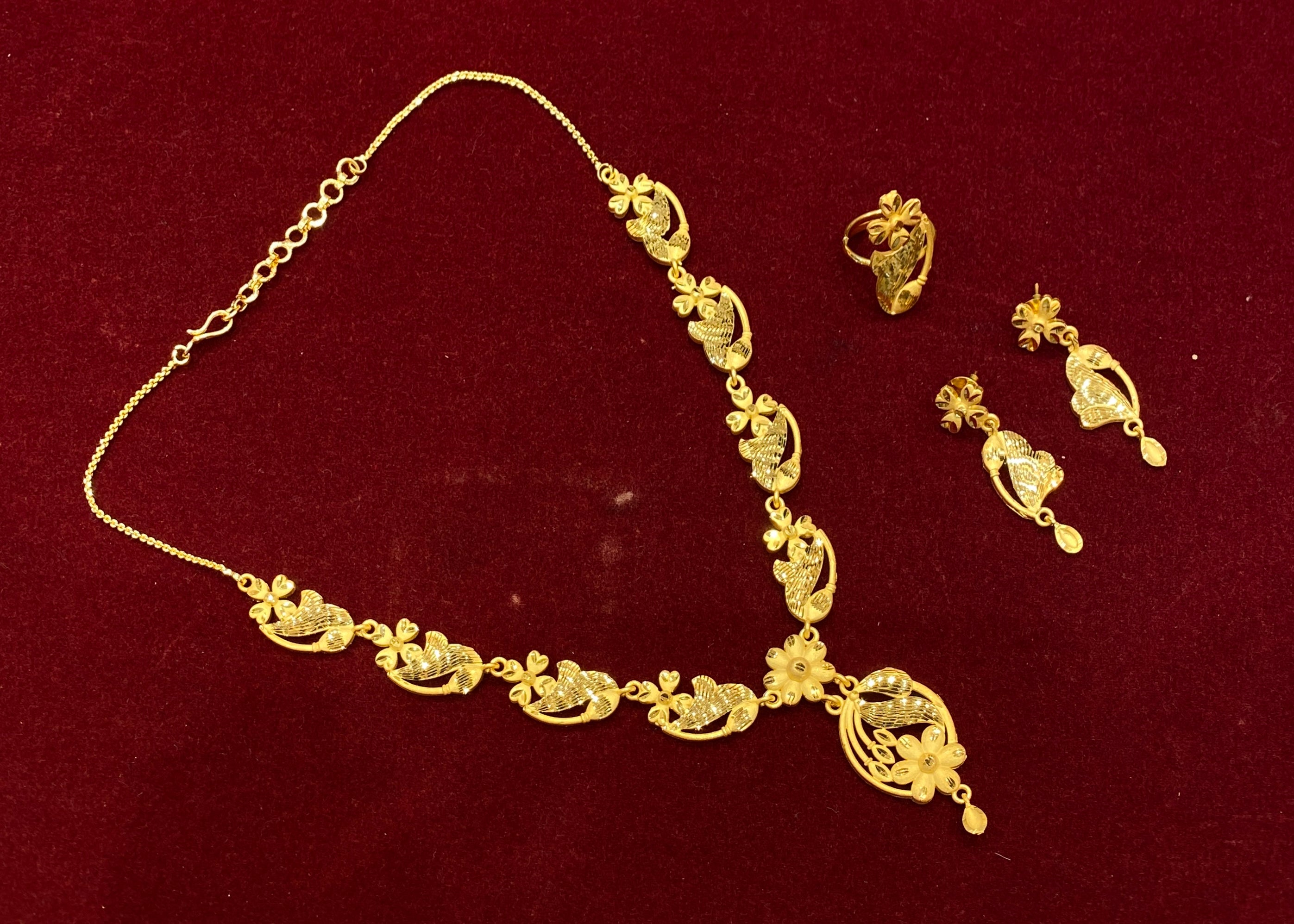 Turkish Gold Plated Mini Necklace Set