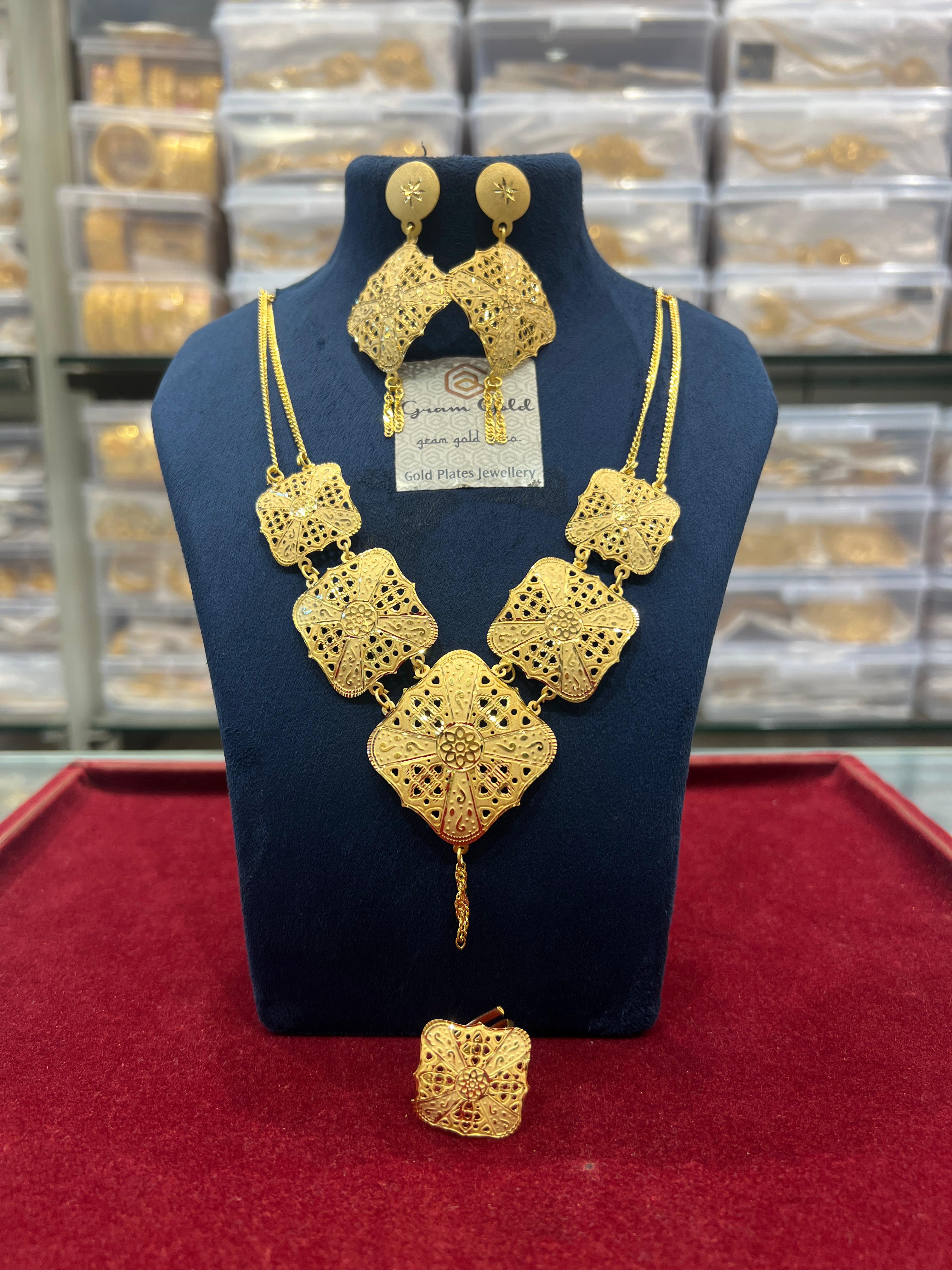 Dubai Gold Plated Short Necklace